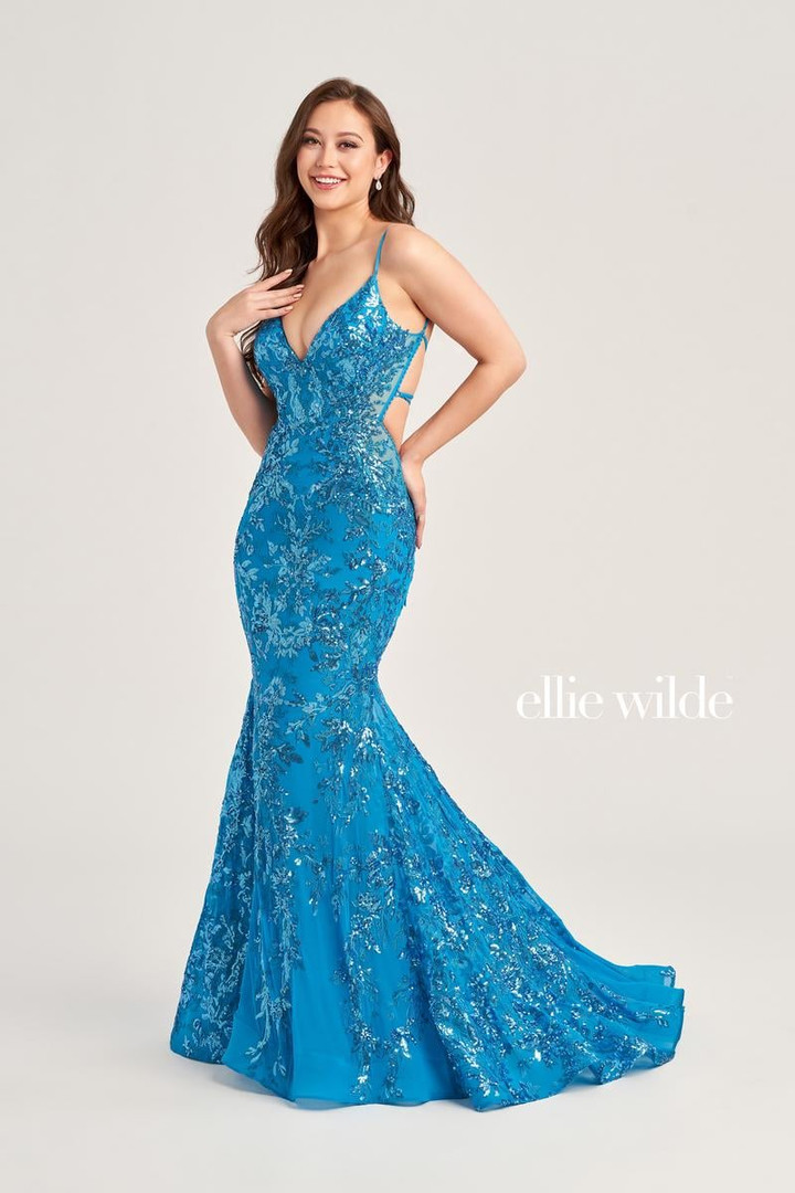 Ellie Wilde by Mon Cheri EW35011 Embroidered Tulle Dress