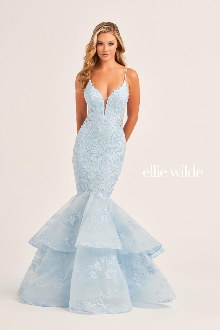 Ellie Wilde by Mon Cheri EW35038 Tulle Lace Applique Dress