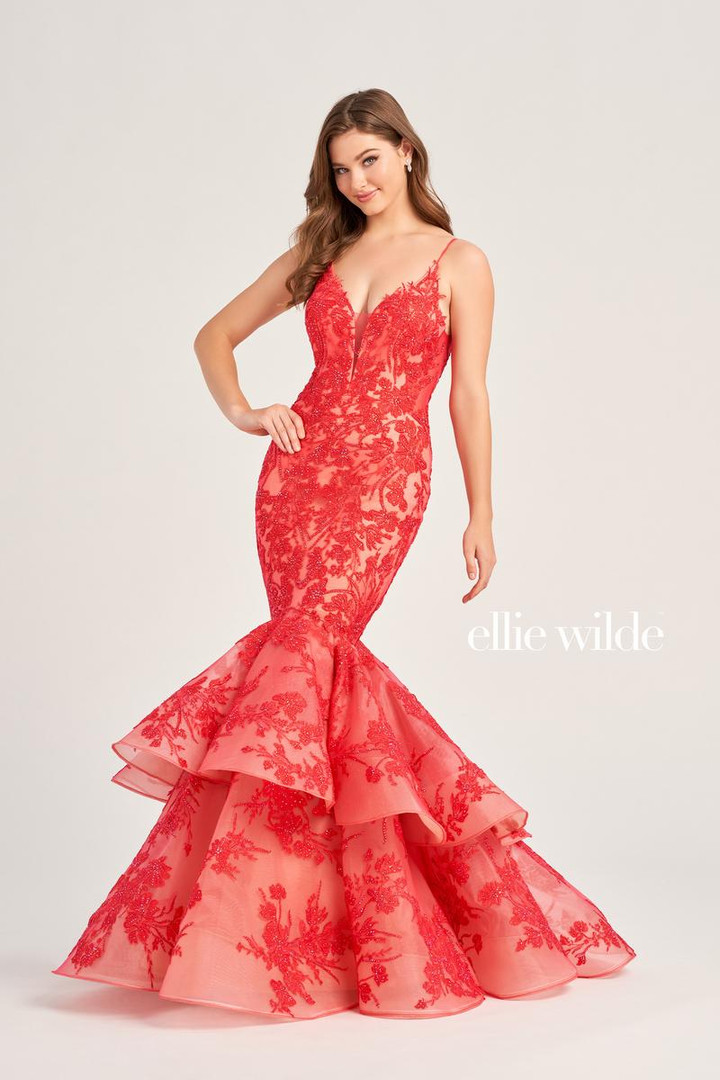 Ellie Wilde by Mon Cheri EW35038 Tulle Lace Applique Dress