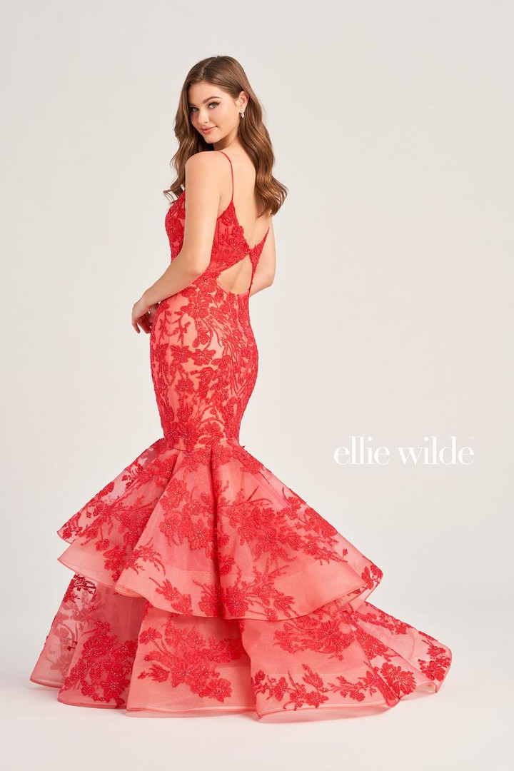 Ellie Wilde by Mon Cheri EW35038 Tulle Lace Applique Dress