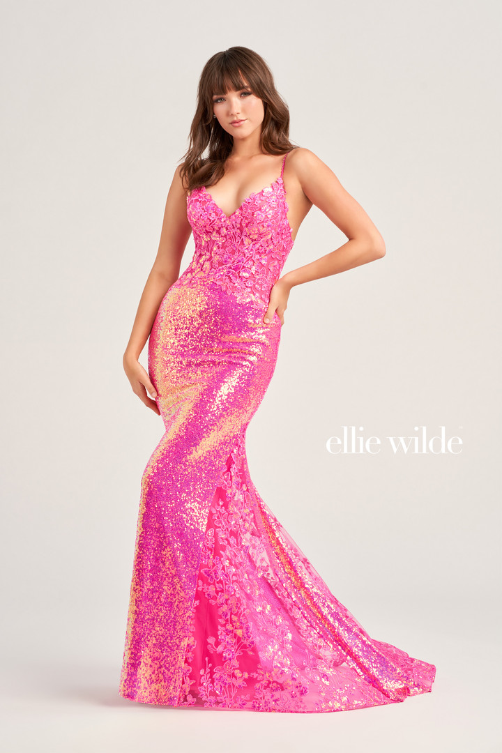 Ellie Wilde by Mon Cheri EW35202 Tulle Allover Sequin Dress