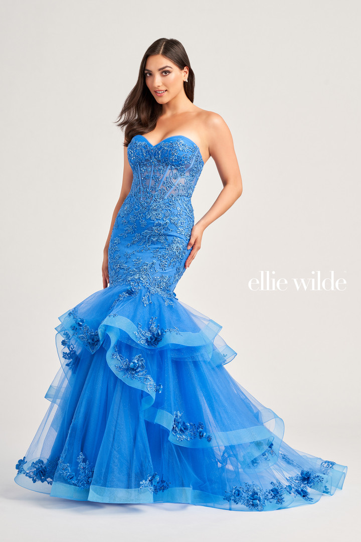 Ellie Wilde by Mon Cheri EW35239 Embroidered Tulle Dress