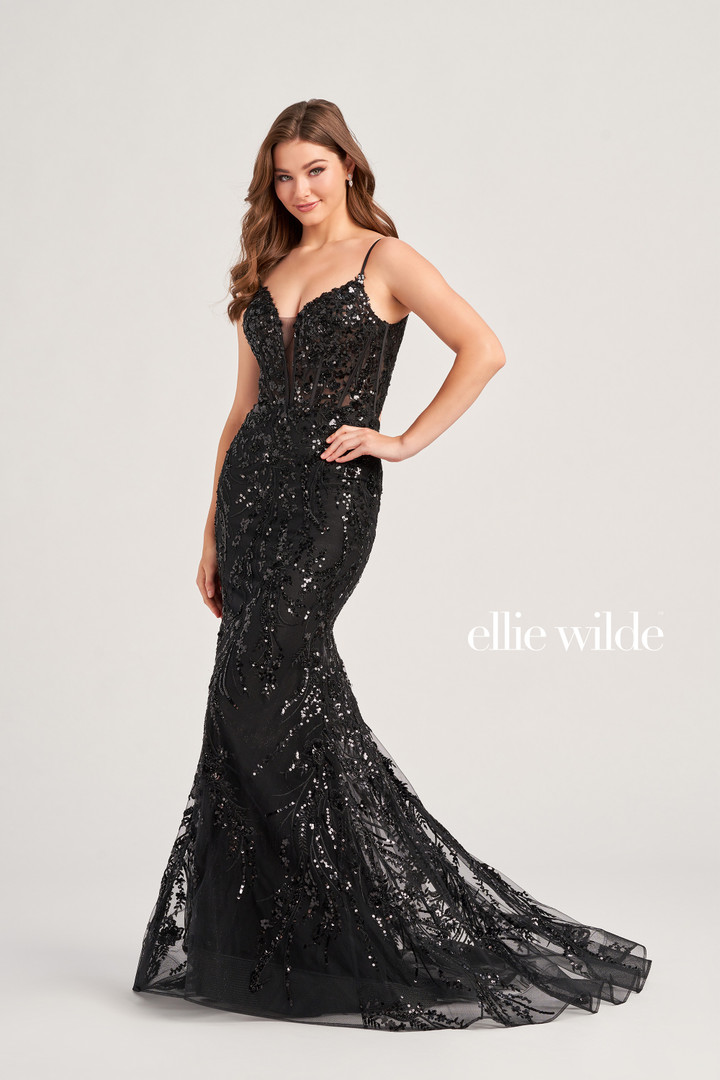 Ellie Wilde by Mon Cheri EW35039 Embroidered Tulle Dress