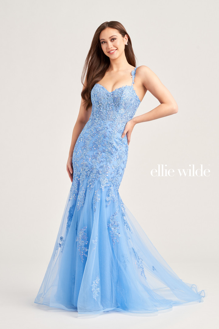 Ellie Wilde by Mon Cheri EW35238 Embroidered Tulle Dress