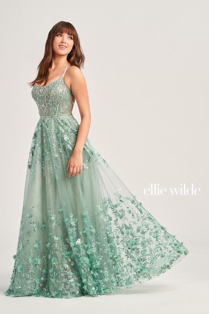 Ellie Wilde by Mon Cheri EW35240 Glitter Tulle Sequin Dress