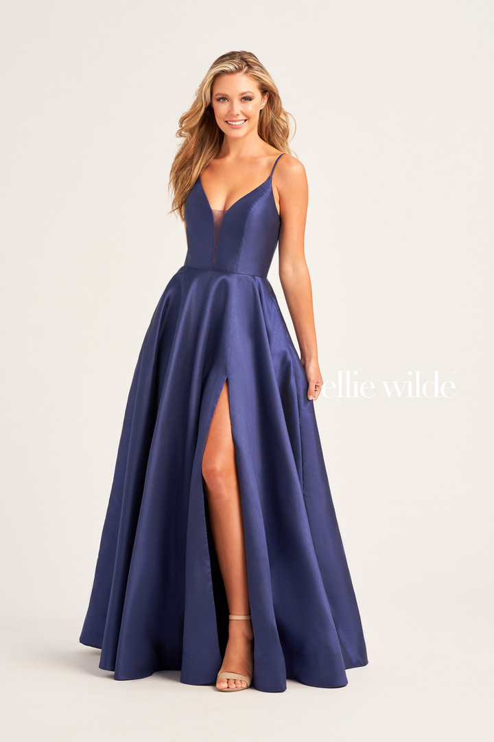 Ellie Wilde by Mon Cheri EW35232 Satin Sleeveless Long Dress