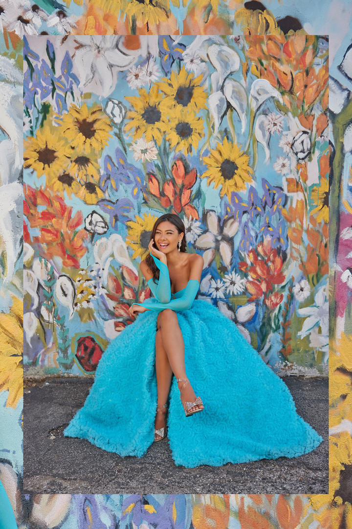 Colette by Daphne CL5114 Stretch Mesh Tulle Long Dress