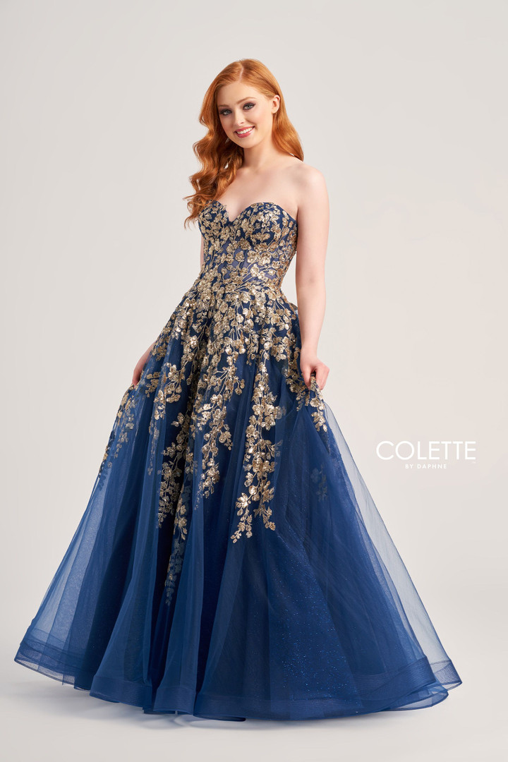 Colette by Daphne CL5136 Tulle Sequin Glitter Tulle Dress