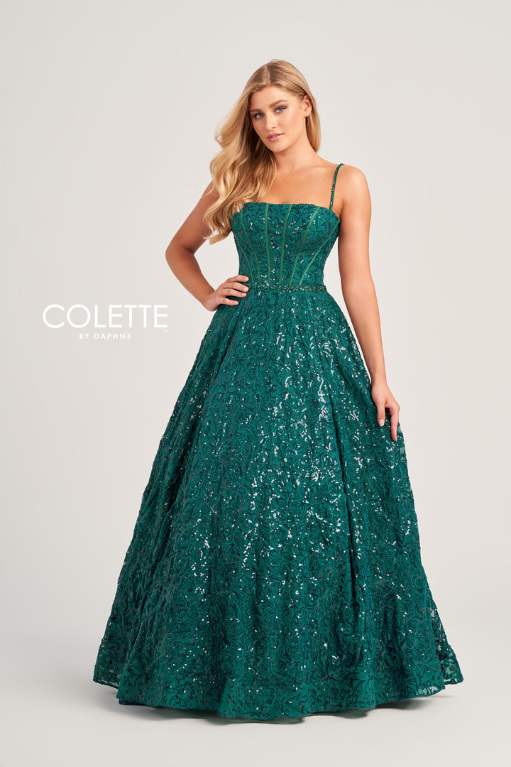 Colette by Daphne CL5141 Embroidered Novelty Sequin Dress
