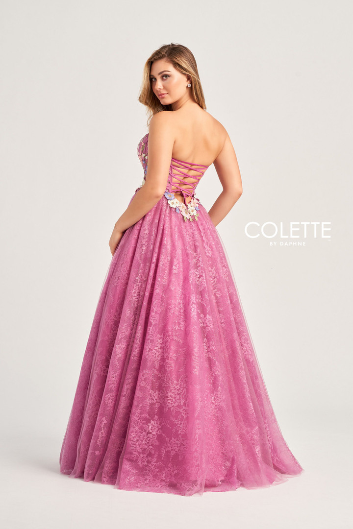 Colette by Daphne CL5153 Lace Applique Glitter Lace Dress