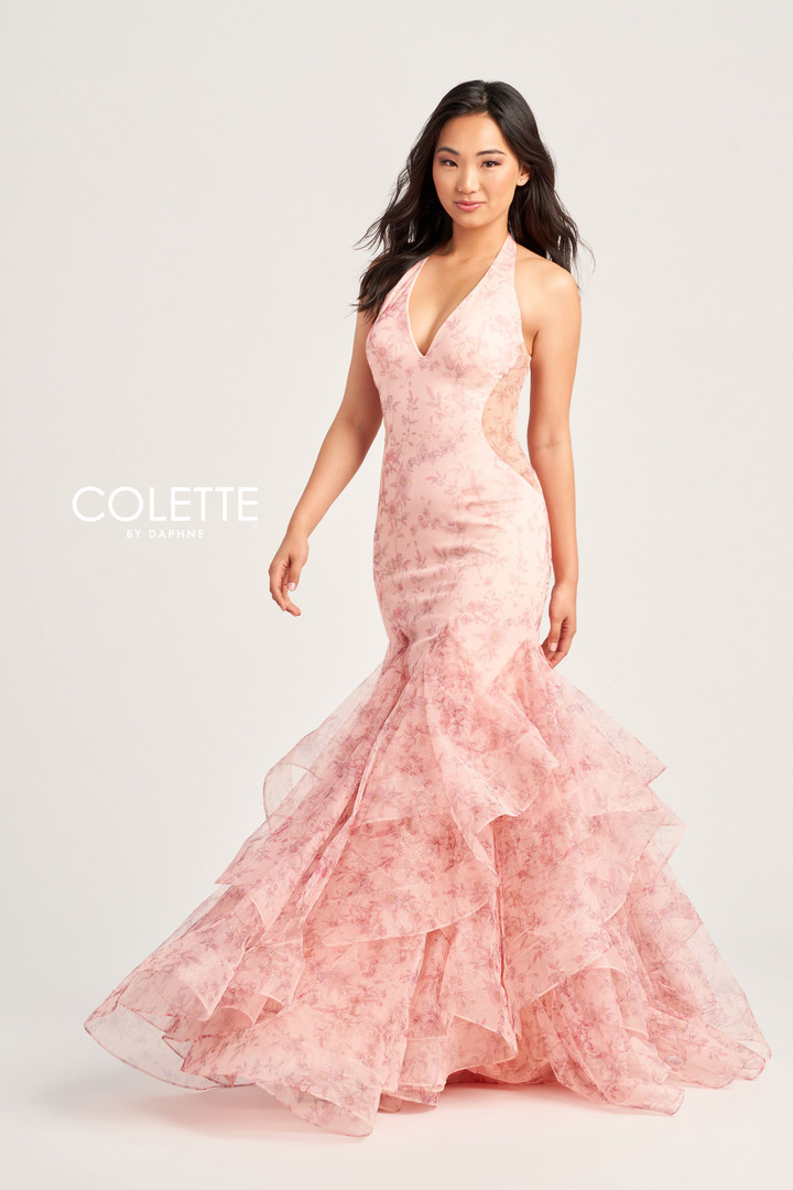 Colette by Daphne CL5234 Allover Floral Glitter Dress