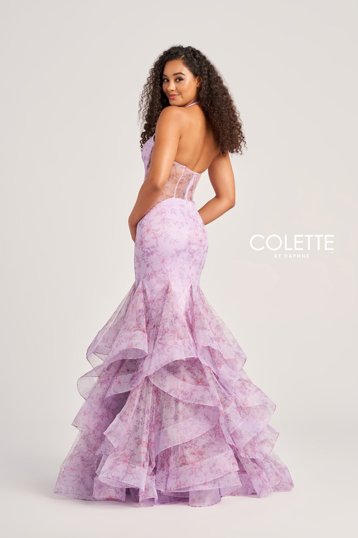 Colette by Daphne CL5234 Allover Floral Glitter Dress