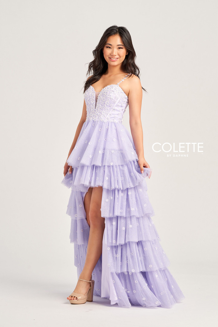 Colette by Daphne CL5237 Embroideried Daisy Glitter Dress