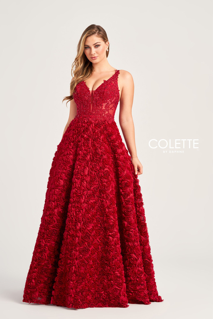 Colette by Daphne CL5251 Glitter Tulle Sleeveless Dress