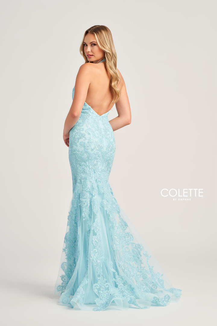 Colette by Daphne CL5275 Applique Stone Accents Dress