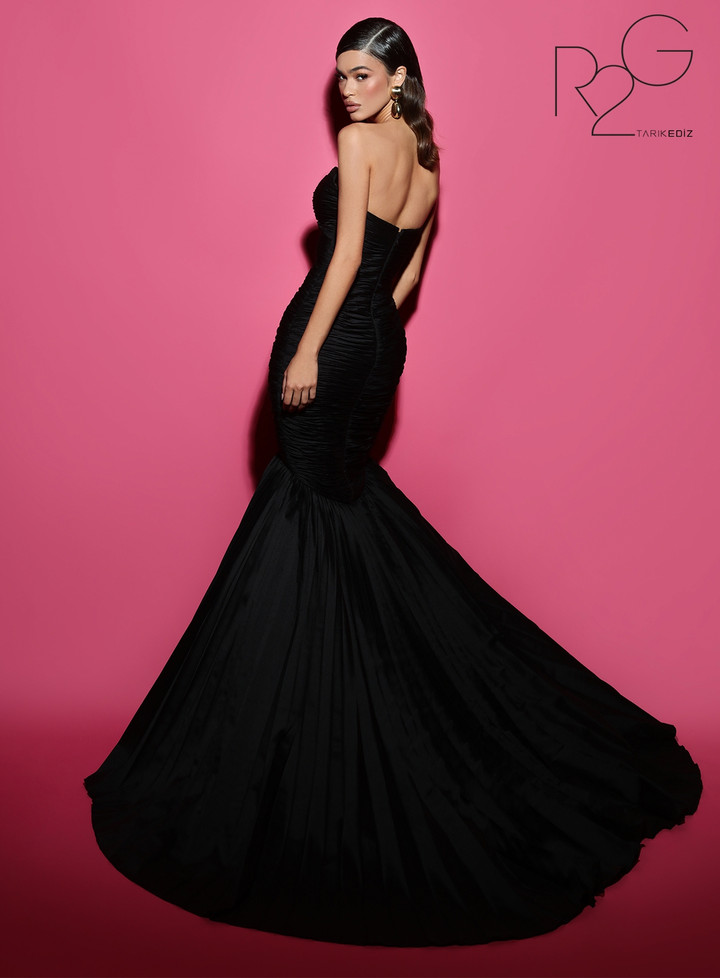 Tarik Ediz 53108 Tafetta Sweetheart Neck Strapless Dress