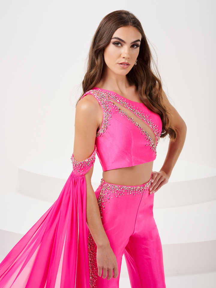 Panoply 14165 Jersey Spandex Sleeveless One Shoulder Dress