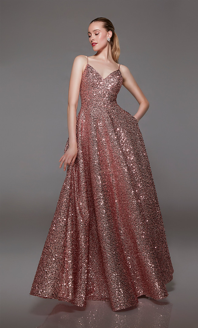 Alyce Paris 1792 Sequins V-neck Sleeveless Formal Dress