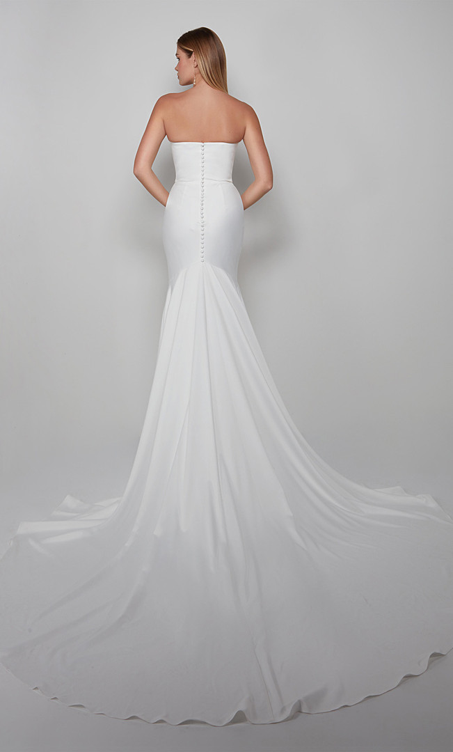 Alyce Paris 7060 Satin Strapless Mermaid Wedding Dress
