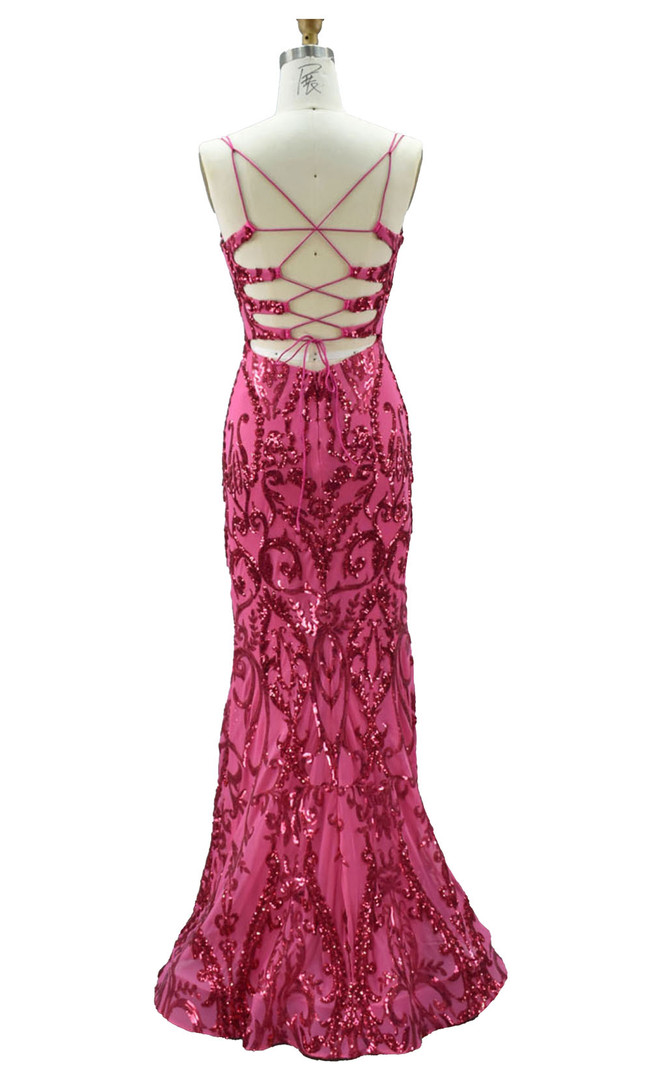 Alyce Paris 61495 Sequins Sequined Paisley Pattern Dress