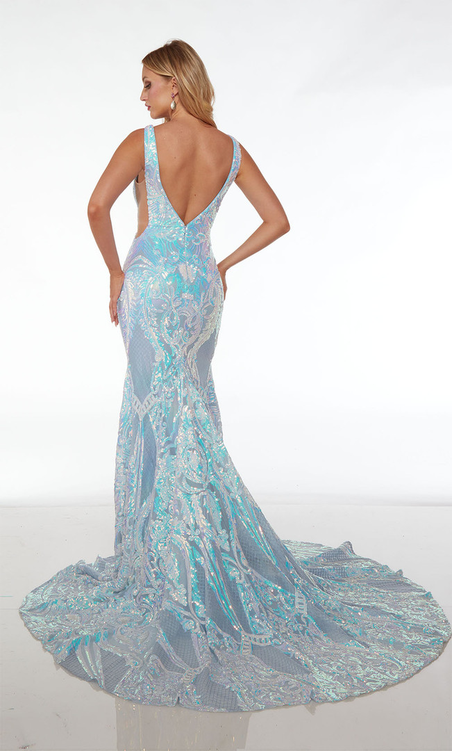 Alyce Paris 61651 Sequins Plunging Neckline Mermaid Dress