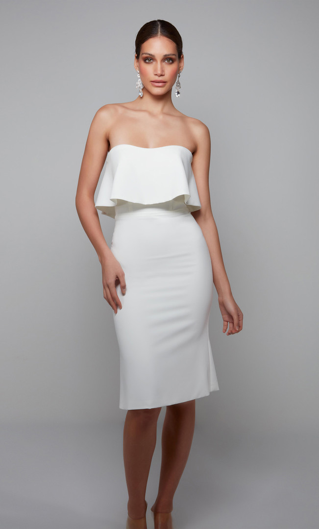 Alyce Paris 70002 Strapless Straight Corset Short Dress