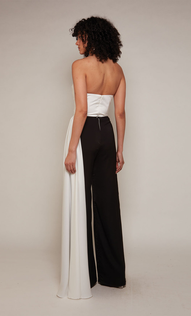 Alyce Paris 70050 Satin Strapless Engagement Long Jumpsuit