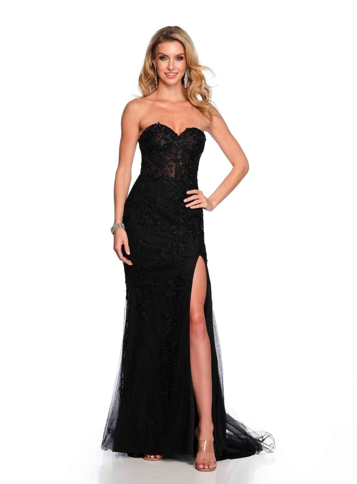 Dave and Johnny 11669 Strapless Sweetheart Neck Fitted Dress