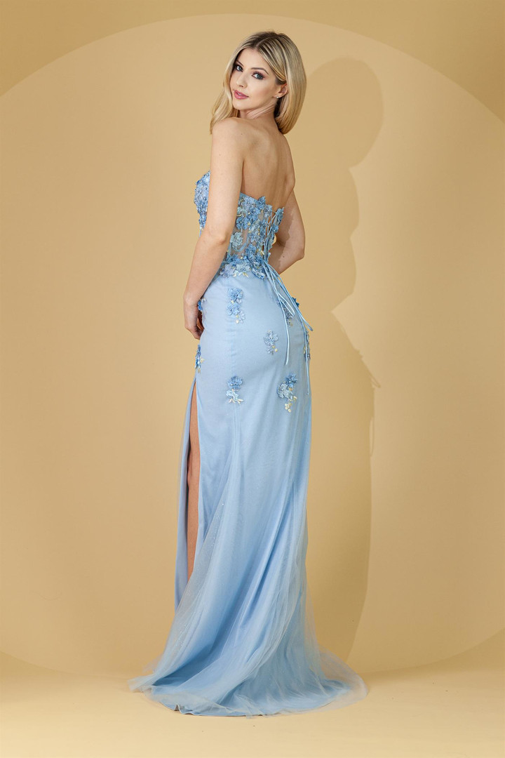 Amelia Couture BZ9019 Strapless Sweetheart Neck Long Dress