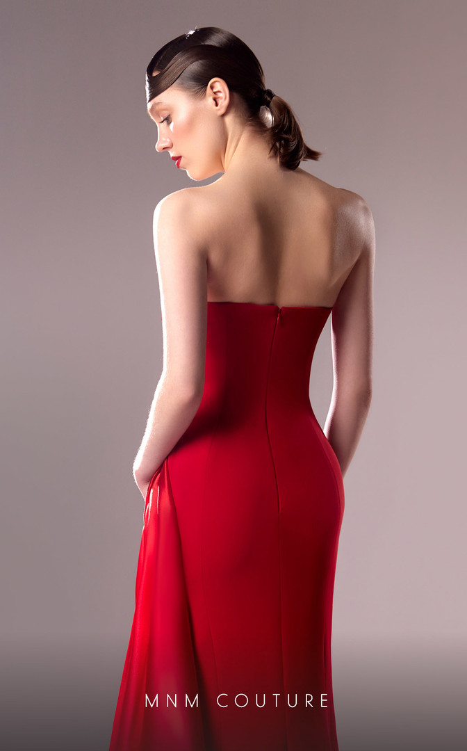MNM Couture G1610 Strapless Straight Neckline Dress