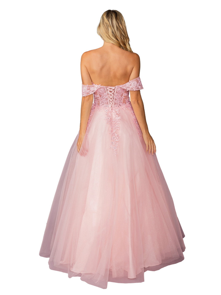 Dancing Queen 4429 Lace Embroidery Off-Shoulder Ballgown