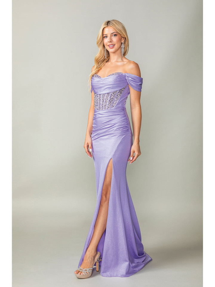 Dancing Queen 4386 Sweetheart Neckline Off-shoulder Gown