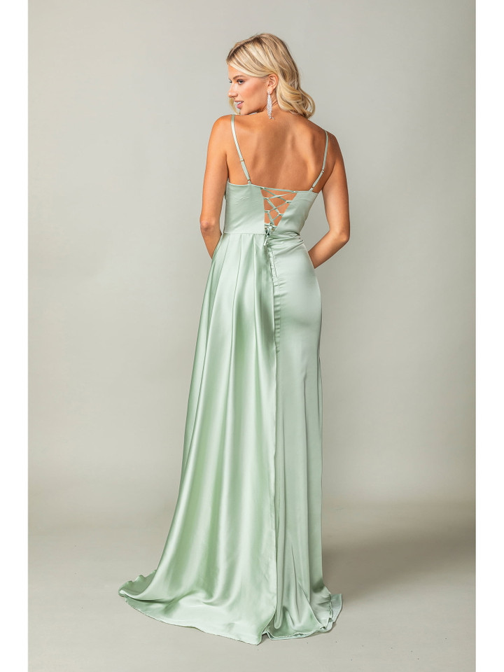 Dancing Queen 4412 Satin Sweetheart Neckline A-Line Gown