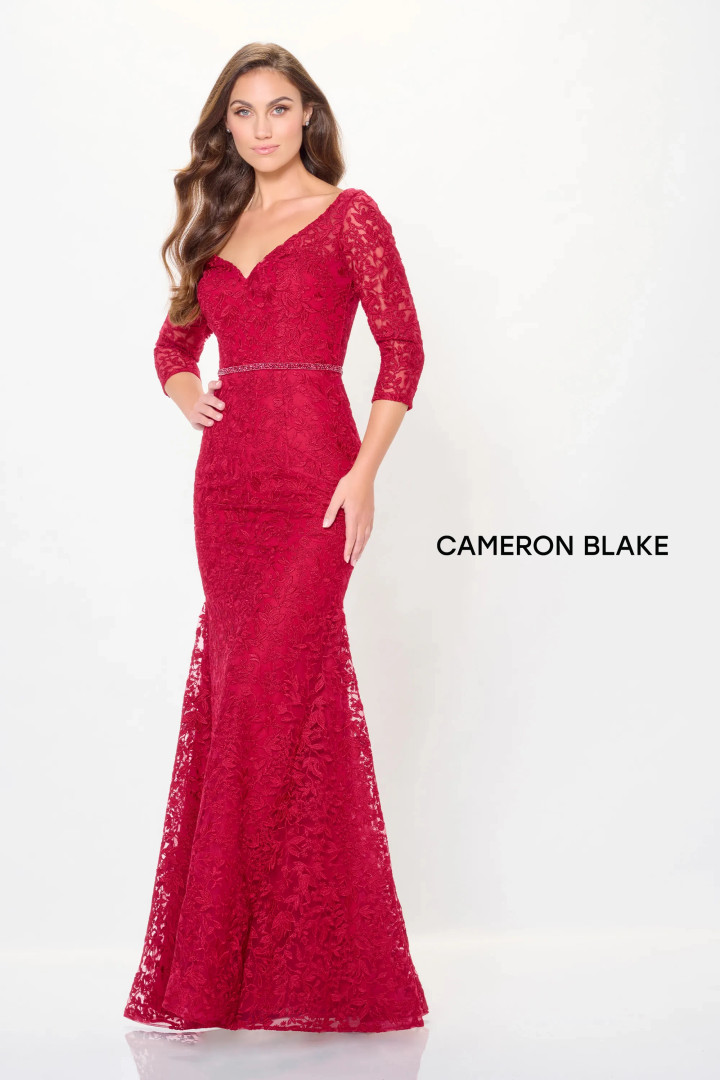 Cameron Blake by Mon Cheri CB3238 Allover Lace Beaded Dress