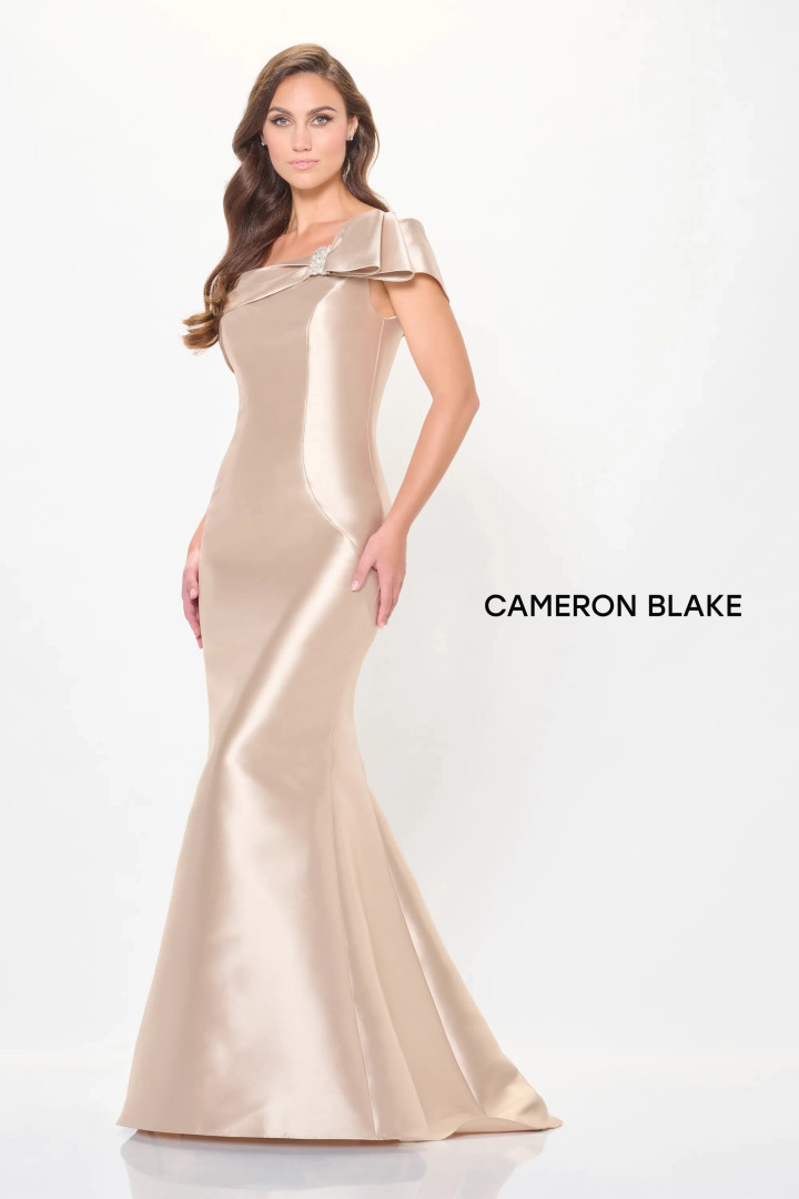 Cameron Blake by Mon Cheri CB3247 Mikado Beaded Long Dress