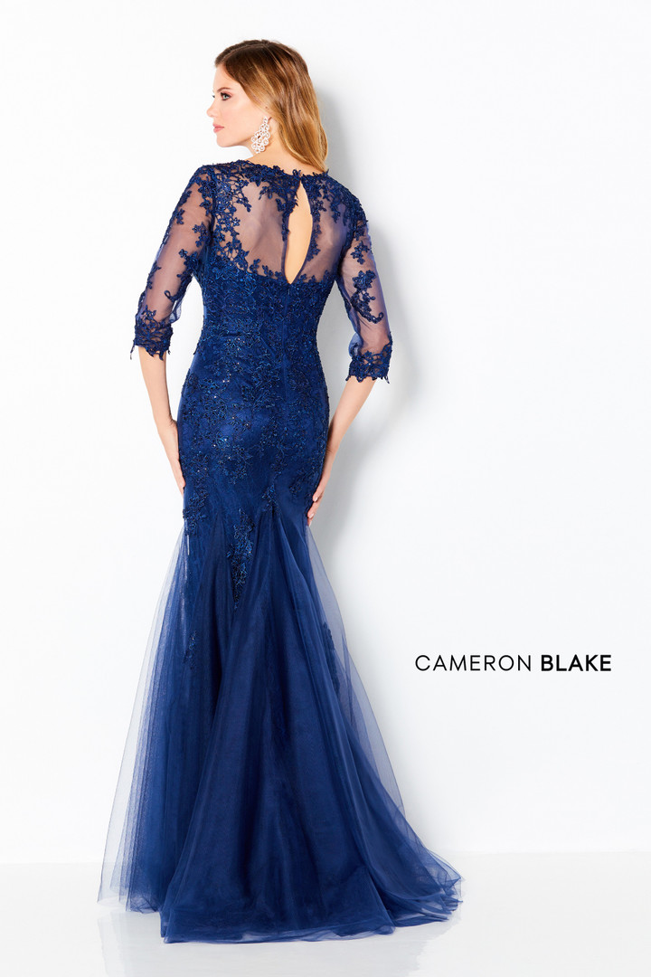 Cameron Blake by Mon Cheri 220644 Embroidered Tulle Dress