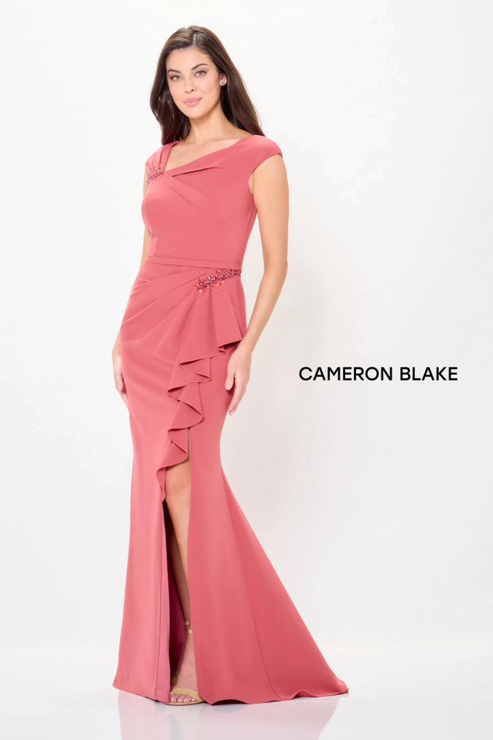 Cameron Blake by Mon Cheri CB3232 Crepe Beaded Long Dress