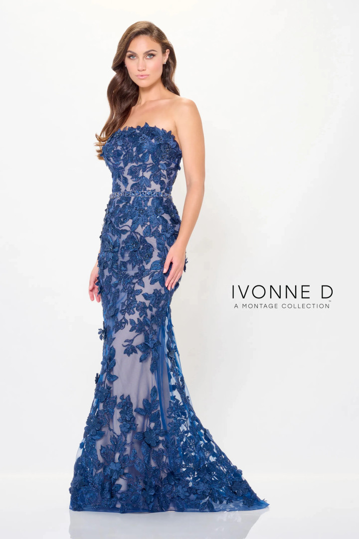 Ivonne D by Mon Cheri ID6205 Curved Neck Strapless Dress