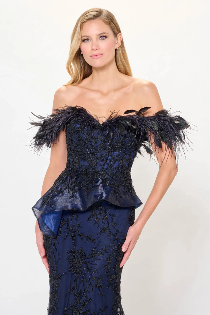 Ivonne D by Mon Cheri ID6208 Allover Lace Off-Shoulder Dress