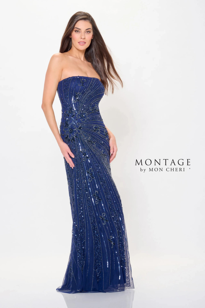 Montage by Mon Cheri M919 Straight Neck Sleeveless Dress