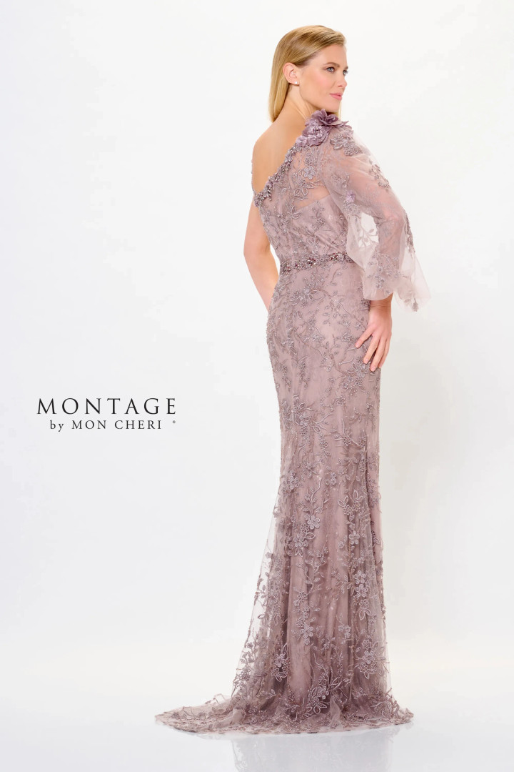 Montage by Mon Cheri M913 Embroidered Tulle Beaded Dress