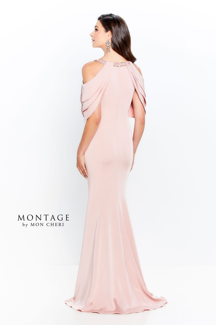 Montage by Mon Cheri 120906 Scoop Neck Cold Shoulder Dress