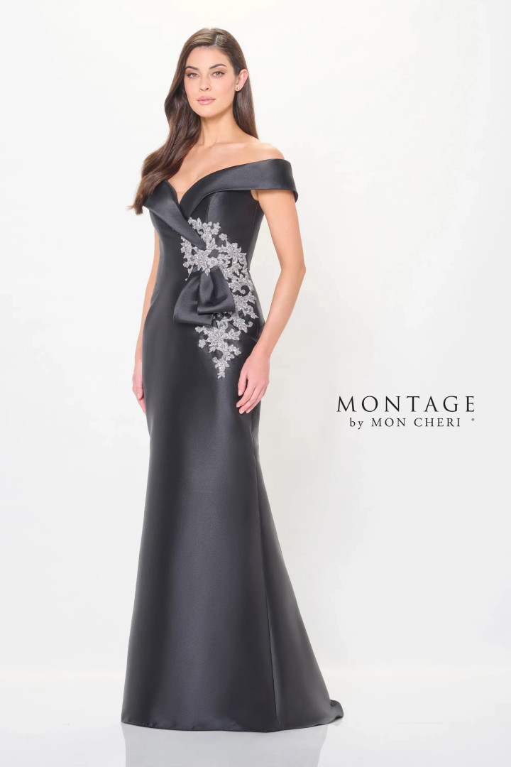 Montage by Mon Cheri M904 Off-Shoulder Sleeveless Long Dress