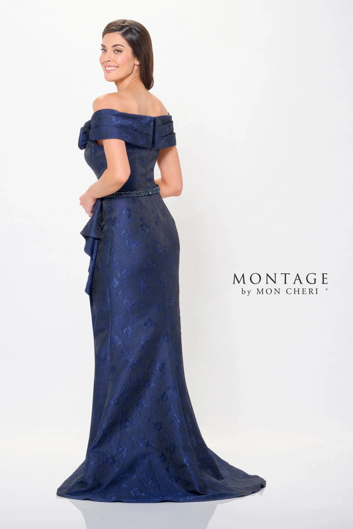 Montage by Mon Cheri M910 Straight Neck Off-Shoulder Dress