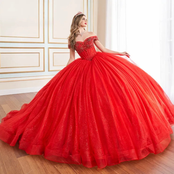 Princesa by Ariana Vara PR30180 Tulle Off-Shoulder Ball Gown