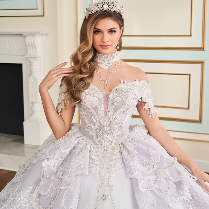 Princesa by Ariana Vara PR70101 Tulle Off-Shoulder Ball Gown