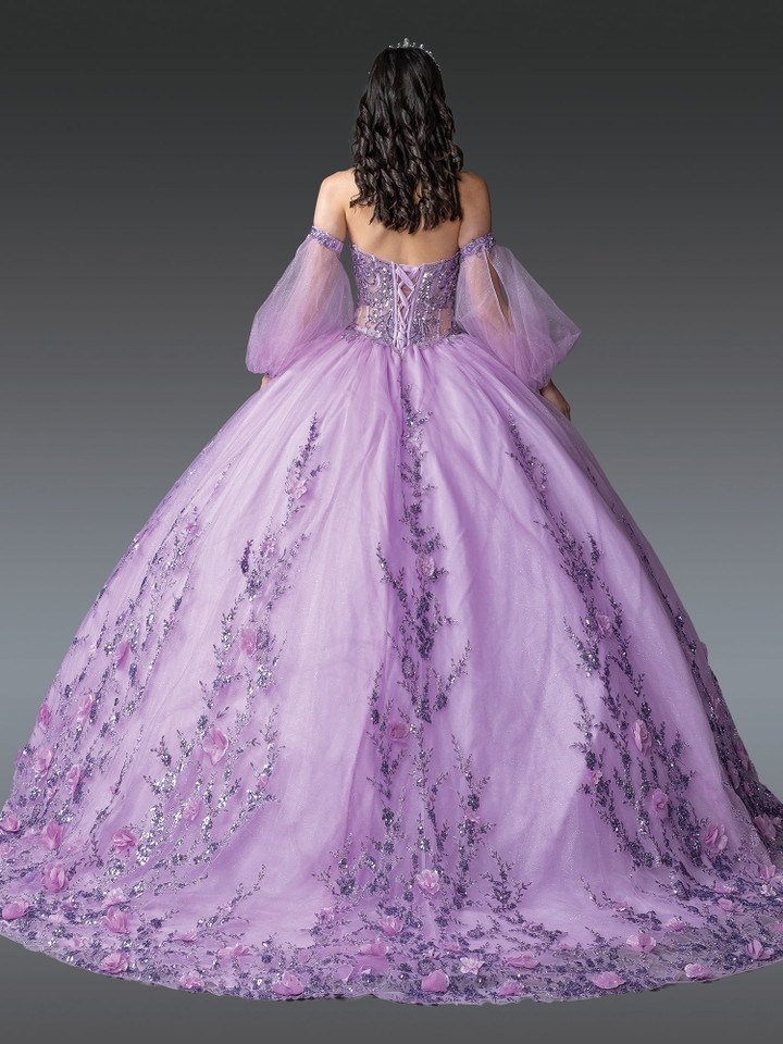 Dancing Queen 1957 Sequin Off-Shoulder Embellished Ball Gown