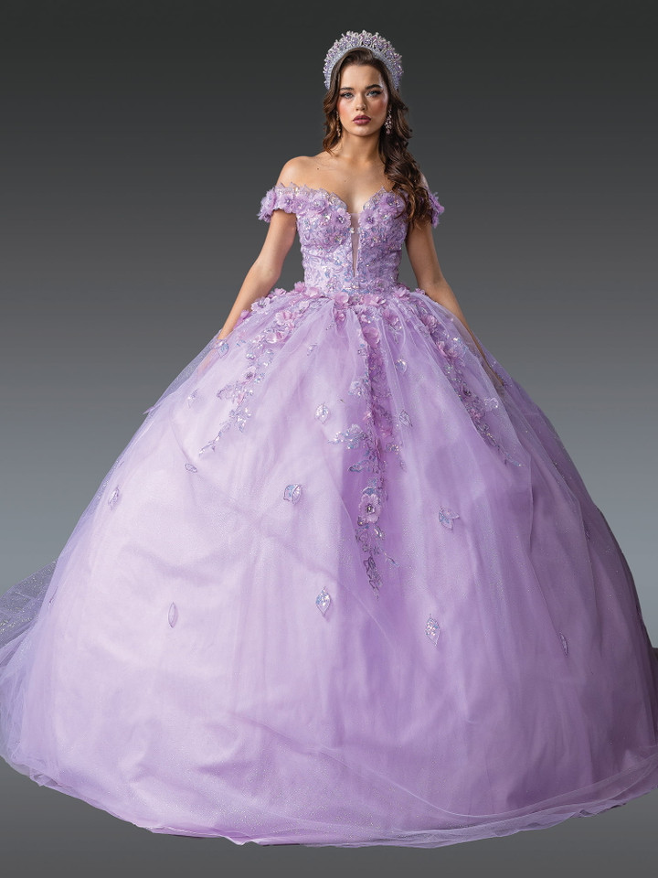 Dancing Queen 1951 Embellished Bodice Off-Shoulder Ball Gown