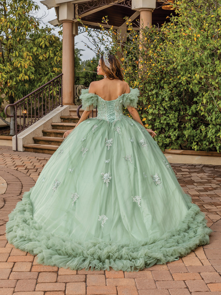 Dancing Queen 1887 Embroidered Floral Off-Shoulder Ballgown