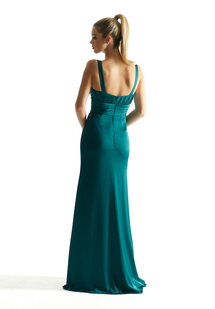 Morilee Bridesmaid 21846 Luxe Satin V-neck Sleeveless Dress